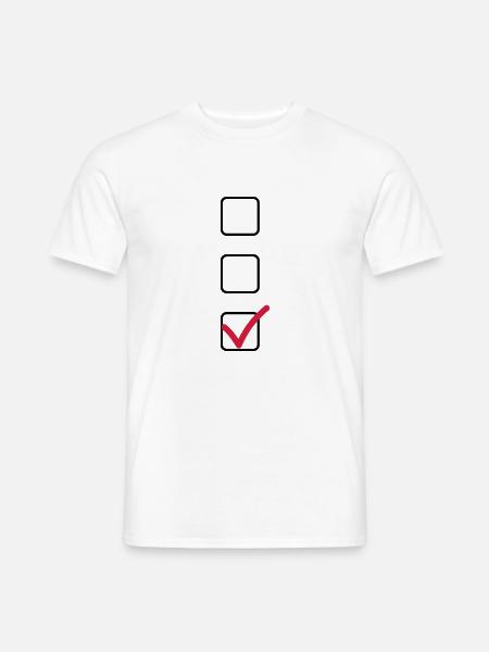 Checkliste - Männer T-Shirt - Weiß