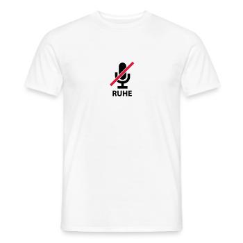 Ruhe - Mute - Silence - Ton aus - Männer T-Shirt - Weiß - Vorne - AI Model Male 178 dark (178cm)