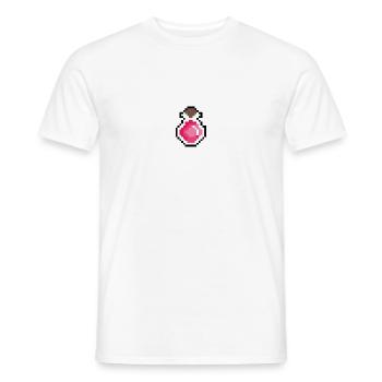 Drank pink pixel art - Men's T-Shirt - white - Front - AI Model Male 178 dark (178cm)
