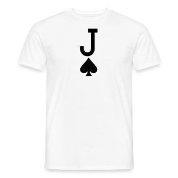 Poker Spielkarte - Pik Bube / Joker - Männer T-Shirt - Weiß - Vorne - AI Model Male 178 dark (178cm)