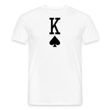 Carte à jouer au poker - King of Spades - T-shirt homme - blanc - Devant - AI Model Male 178 dark (178cm)