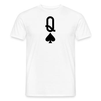 Poker Playing Card - Spades Lady - Men's T-Shirt - white - Front - AI Model Male 178 dark (178cm)