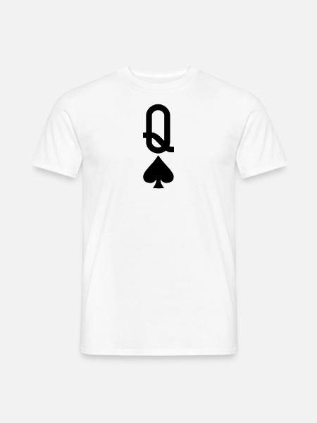 Carte à jouer au poker - Spades Lady - T-shirt homme - blanc