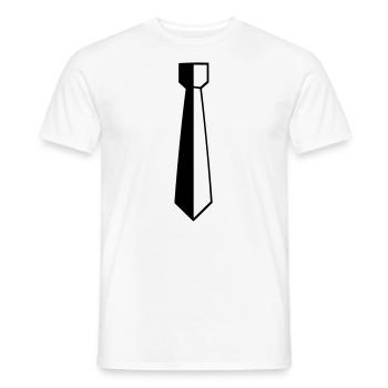 Tie - Men's T-Shirt - white - Front - AI Model Male 178 dark (178cm)