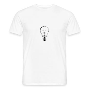 Ampoule à incandescence - T-shirt homme - blanc - Devant - AI Model Male 178 dark (178cm)