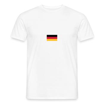 Deutschlandfahne Flagge Schwarz Rot Gold - Männer T-Shirt - Weiß - Vorne - AI Model Male 178 dark (178cm)