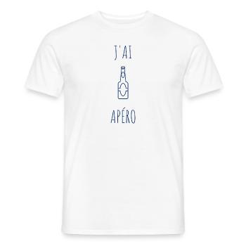 J'ai apéro - T-shirt homme - blanc - Devant - AI Model Male 178 dark (178cm)