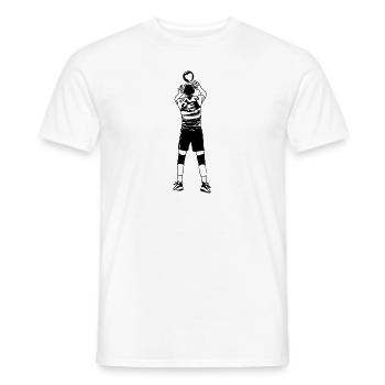 Volleyball Zuspieler - Männer T-Shirt - Weiß - Vorne - AI Model Male 178 dark (178cm)