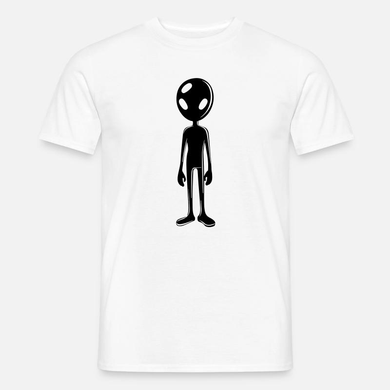 Alien Außerirdischer - Men's T-Shirt - white