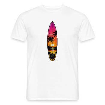 Sonnenuntergang Surfboard-Edition - Männer T-Shirt - Weiß - Vorne - AI Model Male 178 dark (178cm)