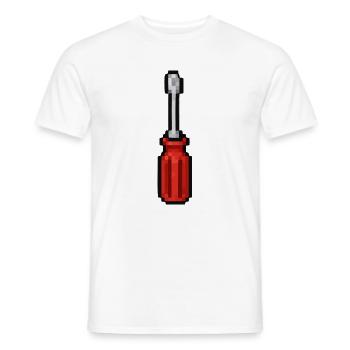 Pixel Schraubendreher Rot - Männer T-Shirt - Weiß - Vorne - AI Model Male 178 dark (178cm)