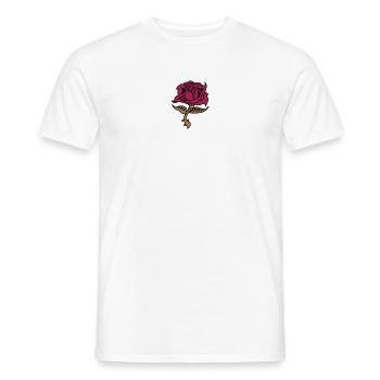 Rose (flower) - Men's T-Shirt - white - Front - AI Model Male 178 dark (178cm)