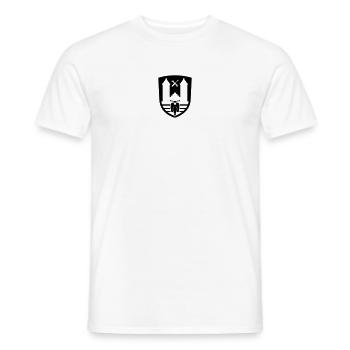 Mopedsport Wappen / Logo / Emblem - Männer T-Shirt - Weiß - Vorne - AI Model Male 178 dark (178cm)