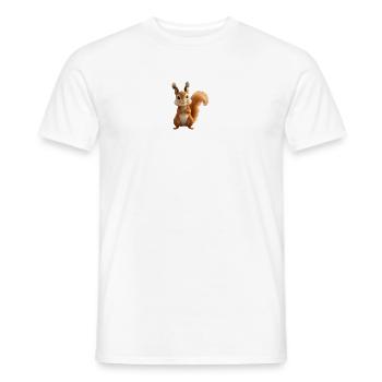 Ecureuil effet cartoon - T-shirt homme - blanc - Devant - AI Model Male 178 dark (178cm)
