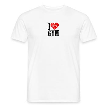 Heart Lift: Fitness Love - Men's T-Shirt - white - Front - AI Model Male 178 dark (178cm)