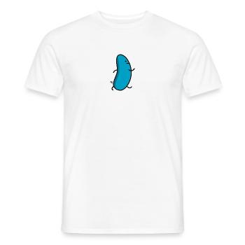 funny blue bean - Men's T-Shirt - white - Front - AI Model Male 178 dark (178cm)