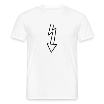 Pfeil Zeichnung Skizze schwarz - Männer T-Shirt - Weiß - Vorne - AI Model Male 178 dark (178cm)