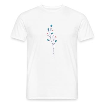 Flower Flower Plant - Men's T-Shirt - white - Front - AI Model Male 178 dark (178cm)
