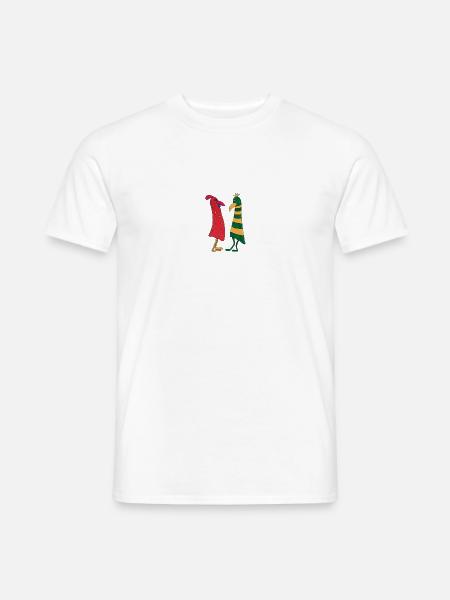 Lustige Hühnchen - Männer T-Shirt - Weiß