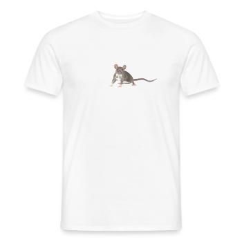 Maus Ratte Nagetier mit rosa Nase - Männer T-Shirt - Weiß - Vorne - AI Model Male 178 dark (178cm)