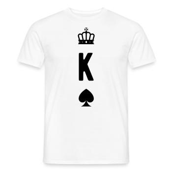 KING QUEEN PARTNERSHIRTS - Men's T-Shirt - white - Front - AI Model Male 178 dark (178cm)