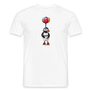 Macareux volant - T-shirt homme - blanc - Devant - AI Model Male 178 dark (178cm)