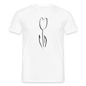 tulip - Men's T-Shirt - white - Front - AI Model Male 178 dark (178cm)