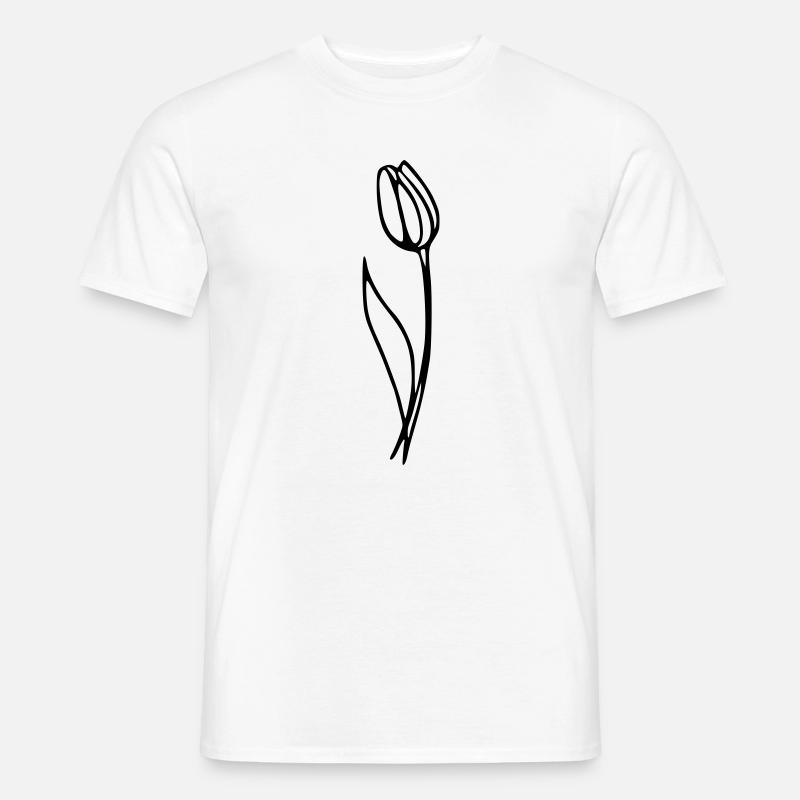 Tulpe - Männer T-Shirt - Weiß