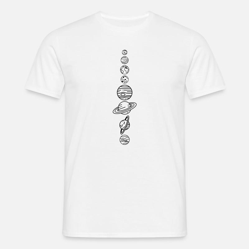 Solar System Planets – Solar System Space - Men's T-Shirt - white