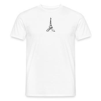 Eiffel Tower - Men's T-Shirt - white - Front - AI Model Male 178 dark (178cm)