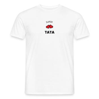 Super tata - T-shirt homme - blanc - Devant - AI Model Male 178 dark (178cm)
