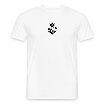 Edelweiß / Blume - Männer T-Shirt - Weiß - Vorne - AI Model Male 178 dark (178cm)