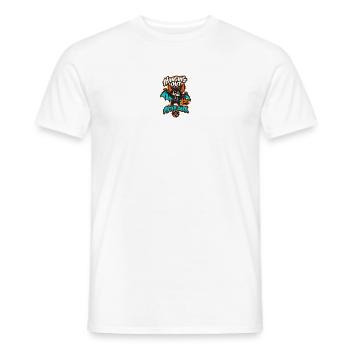 RobVibe Wildclub – Halloween-Fledermaus - Männer T-Shirt - Weiß - Vorne - AI Model Male 178 dark (178cm)