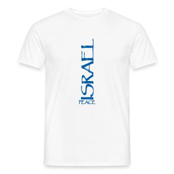 Israël Paix - T-shirt homme - blanc - Devant - AI Model Male 178 dark (178cm)