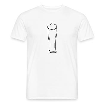 Beer Drawing Party Celebrate Black - Men's T-Shirt - white - Front - AI Model Male 178 dark (178cm)