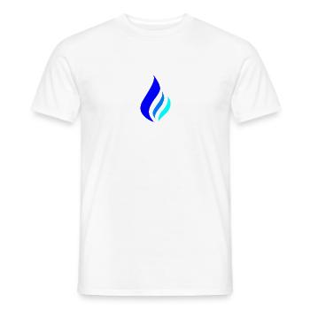 Blue Flame - Blue Flame - Men's T-Shirt - white - Front - AI Model Male 178 dark (178cm)