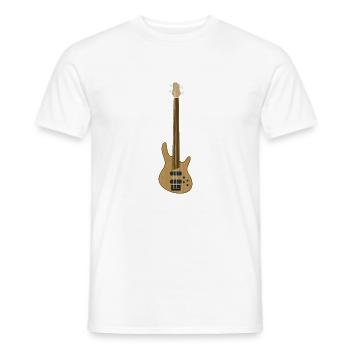 Fretless Bass Guitar - Men's T-Shirt - white - Front - AI Model Male 178 dark (178cm)