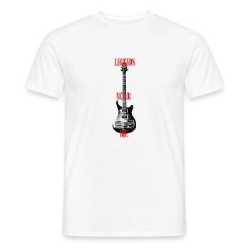 Legends never die - guitar - Männer T-Shirt - Weiß - Vorne - AI Model Male 178 dark (178cm)