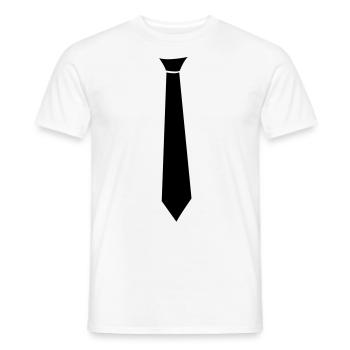 Krawatte - Männer T-Shirt - Weiß - Vorne - AI Model Male 178 dark (178cm)