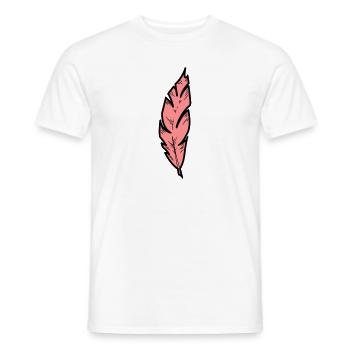 feather - Men's T-Shirt - white - Front - AI Model Male 178 dark (178cm)