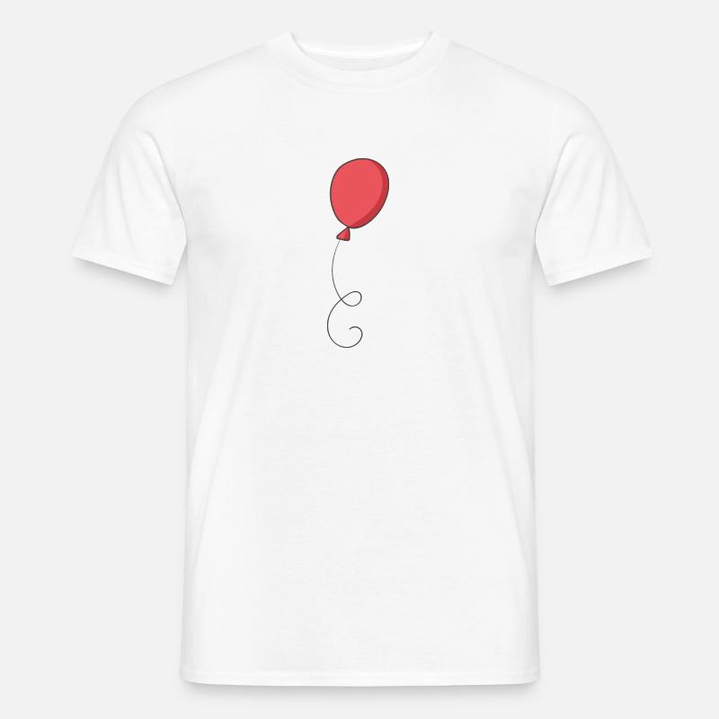 palloncino rosso - T-shirt uomo - bianco