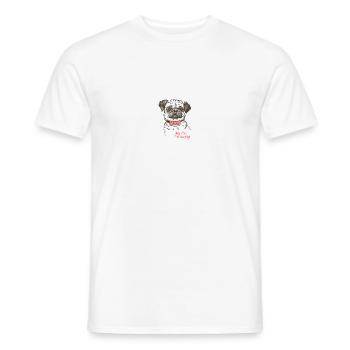 Hund - Männer T-Shirt - Weiß - Vorne - AI Model Male 178 dark (178cm)