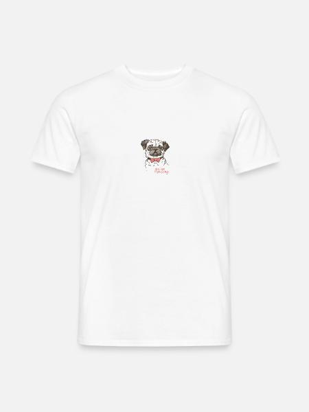 Hund - Männer T-Shirt - Weiß