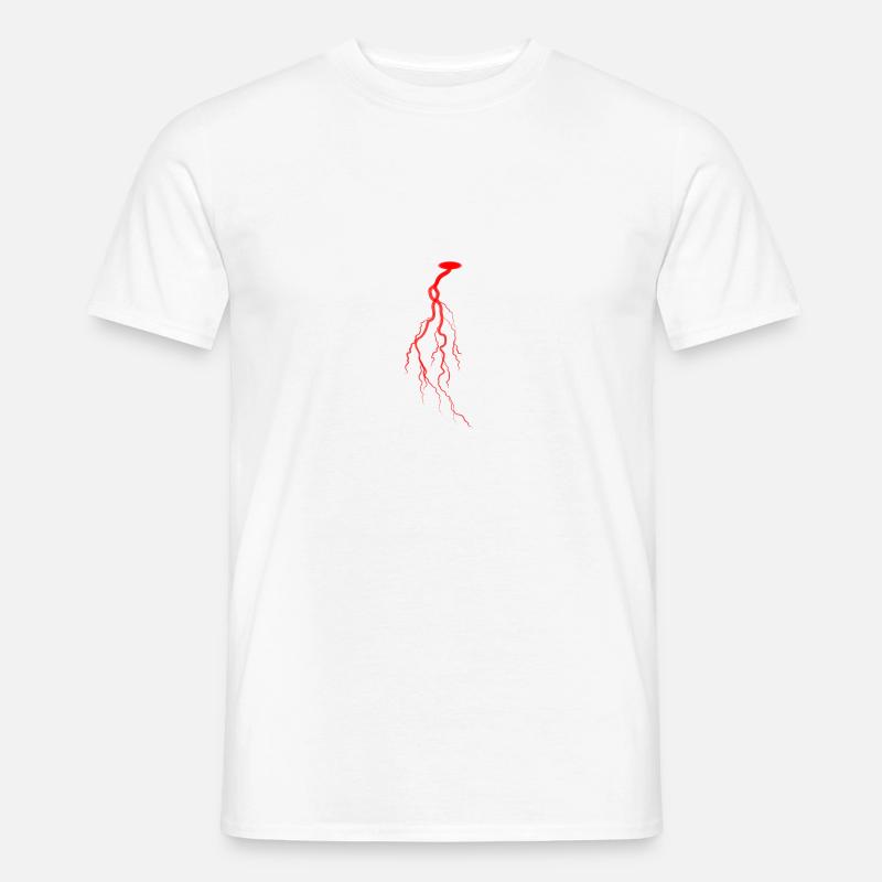 orange rot Blitz - Männer T-Shirt - Weiß