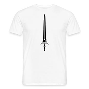 sword - Men's T-Shirt - white - Front - AI Model Male 178 dark (178cm)