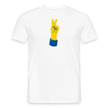 Ukraine, ukrainische Flagge, ukrainische Flagge - Männer T-Shirt - Weiß - Vorne - AI Model Male 178 dark (178cm)