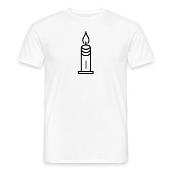 Candle - Men's T-Shirt - white - Front - AI Model Male 178 dark (178cm)