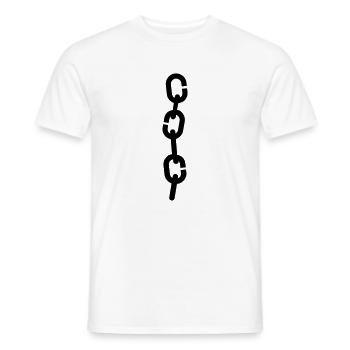 Kette - Männer T-Shirt - Weiß - Vorne - AI Model Male 178 dark (178cm)
