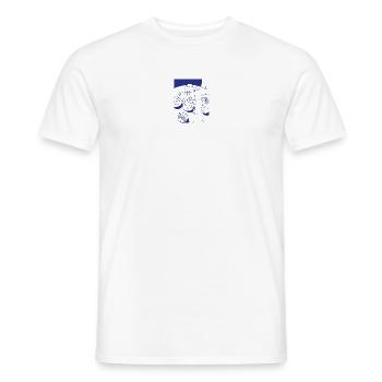 Café - Men's T-Shirt - white - Front - AI Model Male 178 dark (178cm)