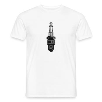 Zündkerze Spark Plug Retro Schrauber Geschenk - Männer T-Shirt - Weiß - Vorne - AI Model Male 178 dark (178cm)